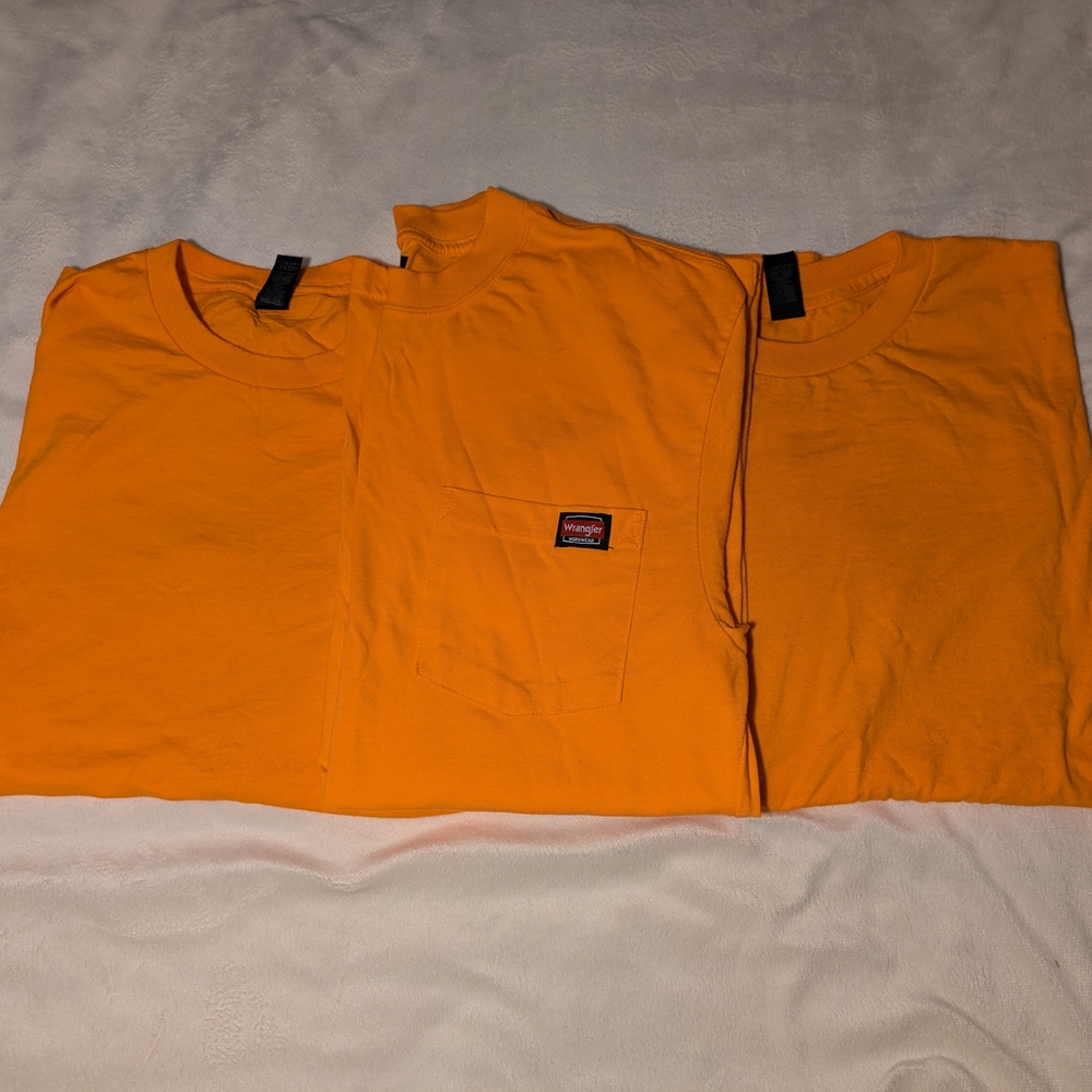Bundle Of 3 Men's Orange Short Sleeve Tee